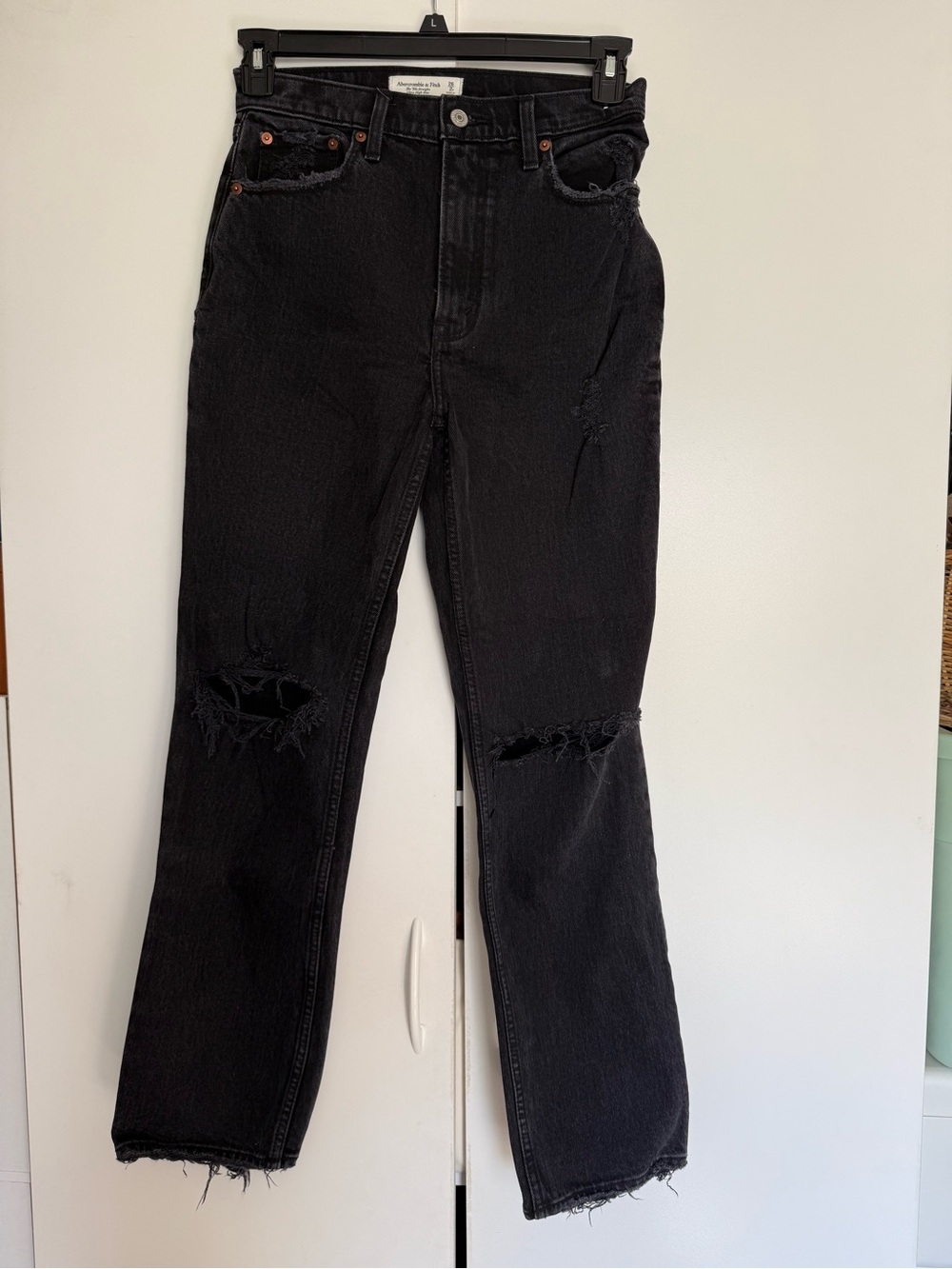Abercrombie & Fitch Black Ultra High-Rise '90s Straight Jeans